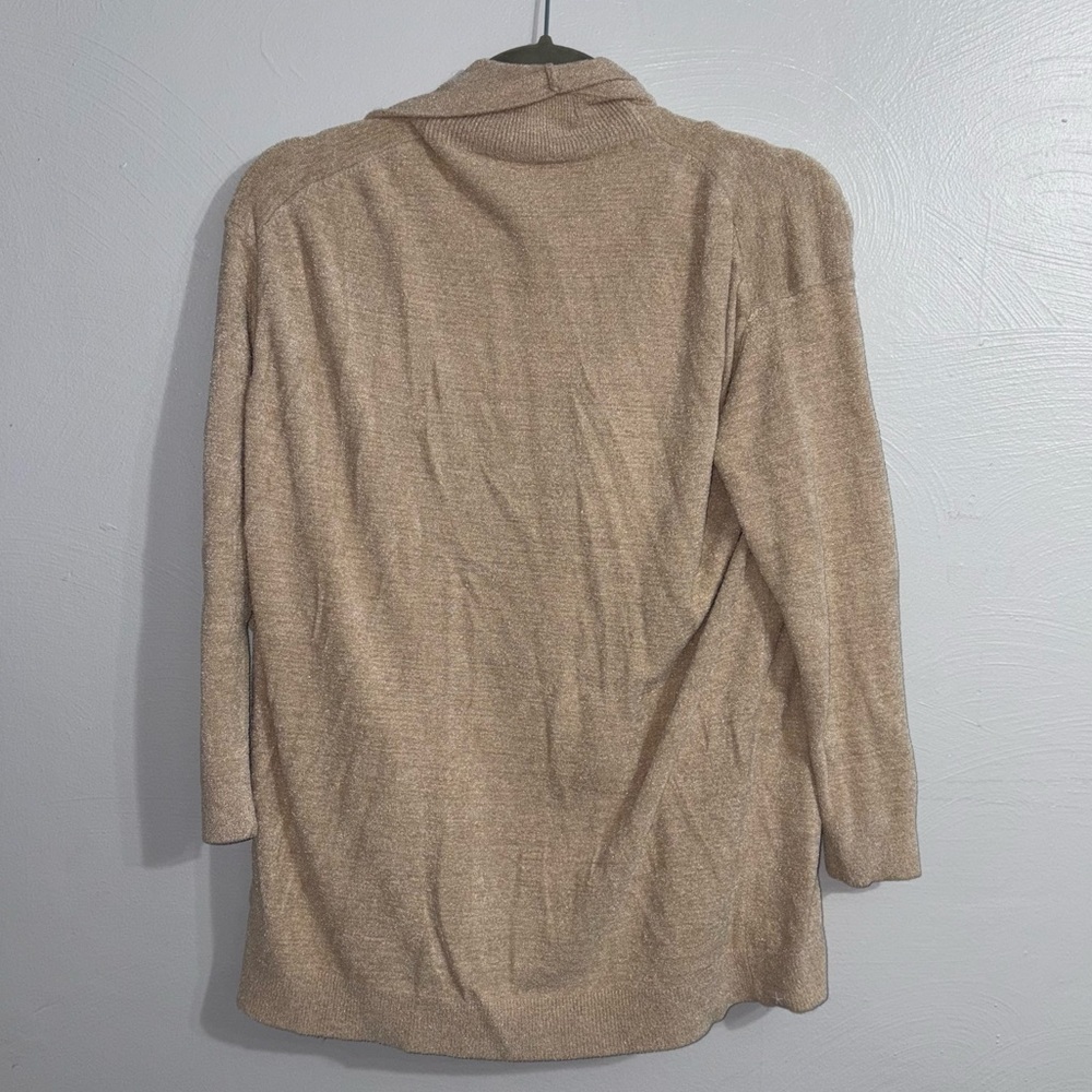 BAREFOOT DREAMS CozyChic Ultra Light Cardigan Sweater Beige Tan Khaki Size XS - Picture 4 of 4